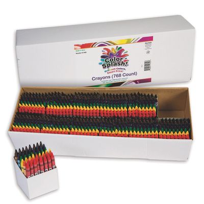 S&S Worldwide Color Splash! Crayons PlusPack (Box of 768)