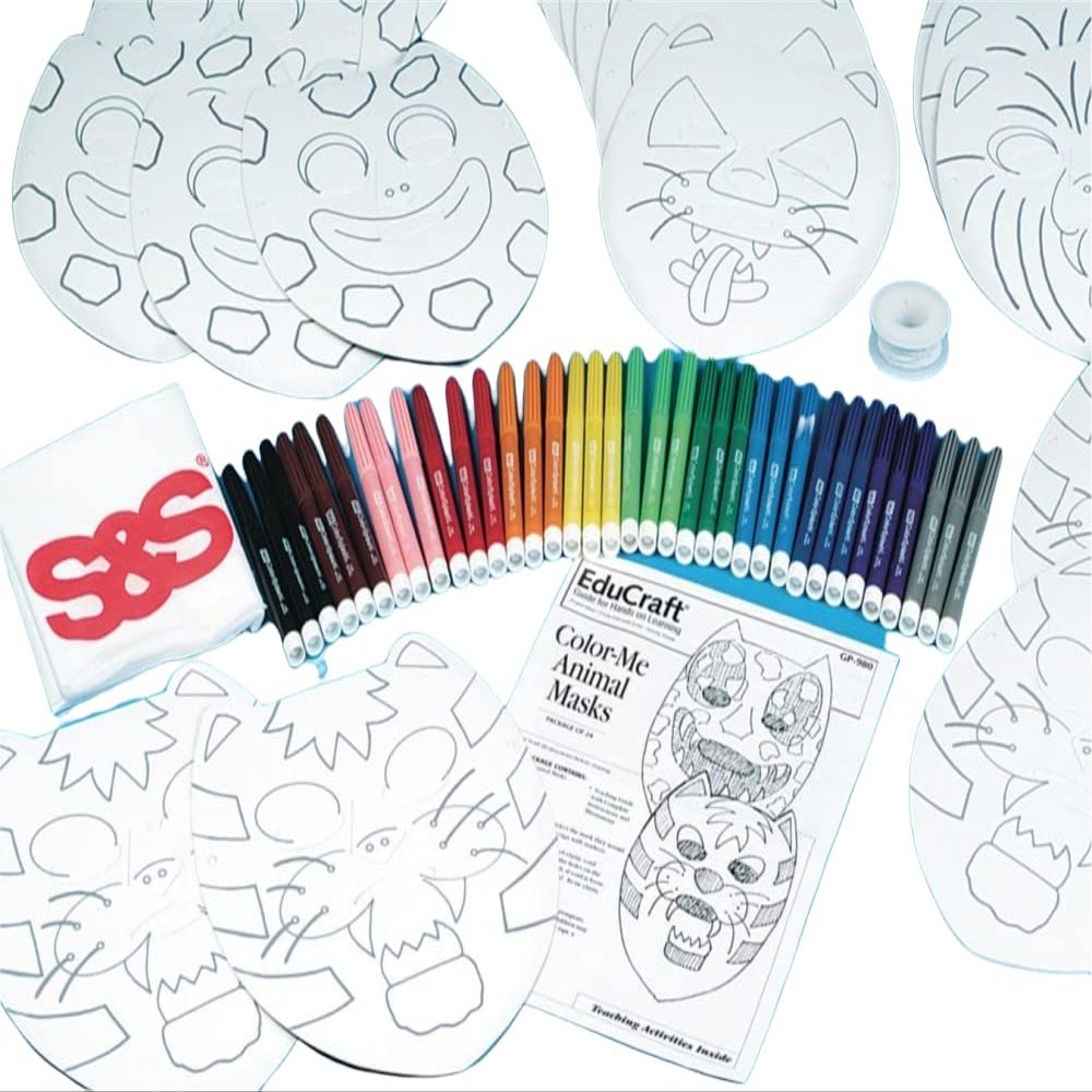 Animal Masks Craft Kit (Pack of 24)