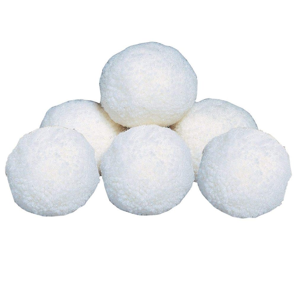 S&S Worldwide Spectrum Fleece Ball, 4" Diameter, White, Pack of 6