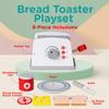 Play Brainy Pop Up Kids Toaster Toy with Kitchen Accessories, 8 Pc. Set, Interactive Early Learning Wood Playset with Wooden Bread, Plate, and Utensil, Girls and Boys 3+ view 2