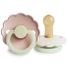 FRIGG Daisy Night Natural Rubber Baby Pacifier | Made in Denmark | BPA-Free (Blush/Cream, 6-18 Months) 2-Pack view 1