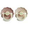 FRIGG Daisy Night Natural Rubber Baby Pacifier | Made in Denmark | BPA-Free (Blush/Cream, 6-18 Months) 2-Pack view 2