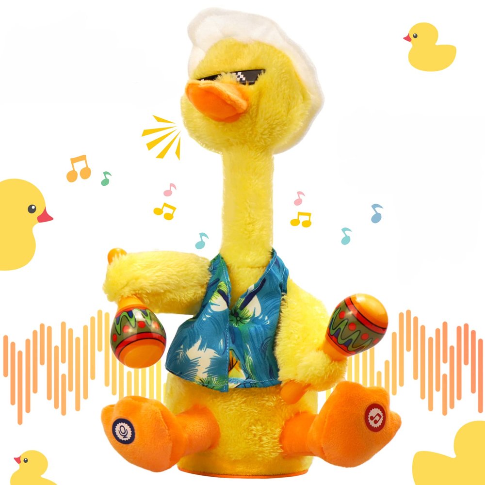 LUKETURE Dancing Toy,Dancing Cactus, Dancing Duck, Interactive Toy for Kids,Toddlers,Children Having Fun (Yellow-3)