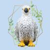 BABY FRANKIEZHOU Simulation White Gyrfalcon Bird Soft Stuffed Plush Toy|Super Falcons Dolls Cute Lifelike Model Gifts|Perfect for Science and Education|Funny Ornament Plush Gift Collection for Kids view 3