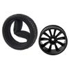 HIRCQOO 10-Spoke RC 12mm Hex Hub Wheel Rims & Rubber Tires Compatible with HSP Tamiya HPI Kyosho 1/10 On-Road Touring Car,WLtoys 1/14 144001 Traxxas 1/16 Slash RC 1/18 A959B Buggy (Black) view 3