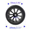 HIRCQOO 10-Spoke RC 12mm Hex Hub Wheel Rims & Rubber Tires Compatible with HSP Tamiya HPI Kyosho 1/10 On-Road Touring Car,WLtoys 1/14 144001 Traxxas 1/16 Slash RC 1/18 A959B Buggy (Black) view 4