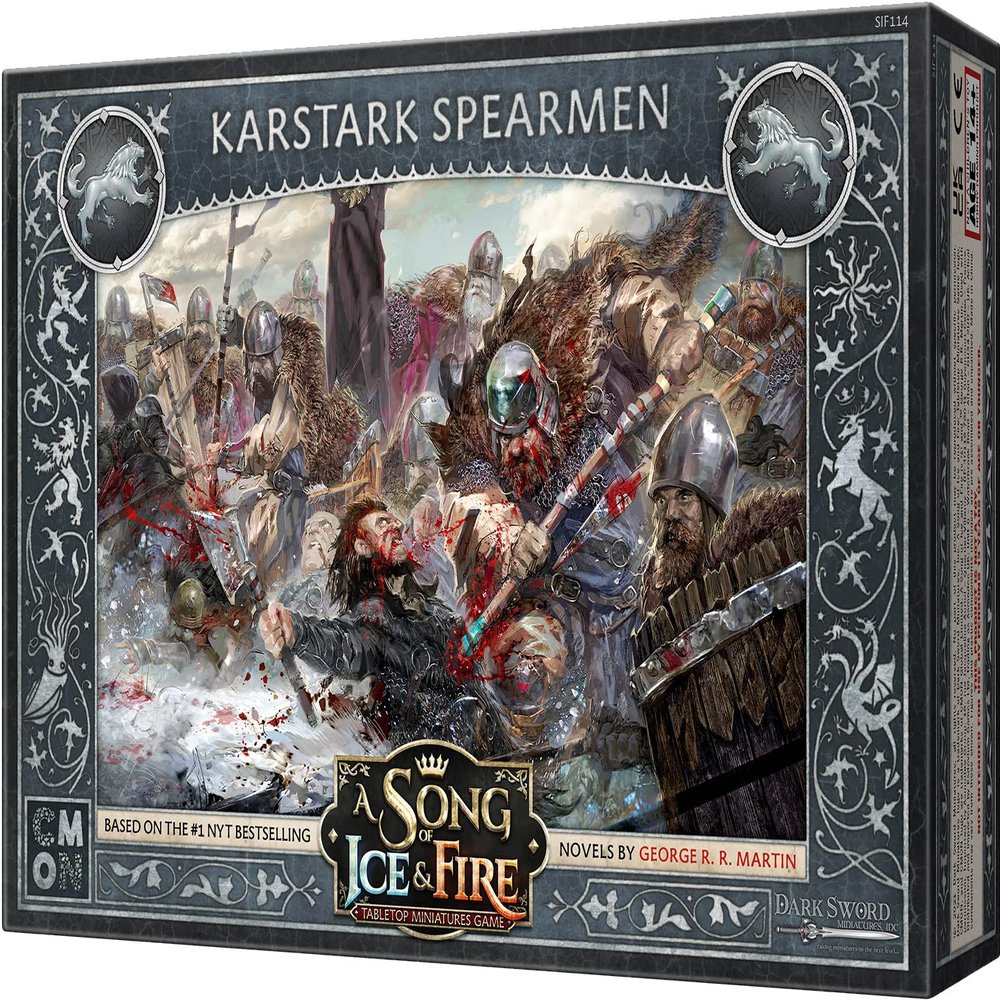 A Song of Ice and Fire Tabletop Miniatures Karstark Spearmen | Strategy Game for Teens and Adults | Ages 14+ | 2+ Players | Average Playtime 45-60 Minutes | Made by CMON, (SIF114)