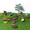 Morofme Mini Bird Figurine Birds Cake Topper 7pcs Miniature Birds Animal Figure Robin Cardinal Figurines Oriole Bird Cake Decorations for Birthday Baby Shower Party Educational Supplies view 2