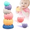 Baby Sensory Balls Teething Toys 6 9 12 18 Months Soft Building Blocks Toddlers Montessori Fine Motor Skills Stacking Ring Infant Boys Girls Easter Basket Stuffers Gifts One 1 2 3 Year Old view 1