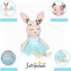 JUSTQUNSEEN Ballerina Doll Easter Stuffed Animal Bunny Plush Animal Doll, Plush Rabbit Toy Bunnys Stuffed Animals for Girls Easter Animals on Party Birthday Christmas view 2