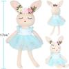 JUSTQUNSEEN Ballerina Doll Easter Stuffed Animal Bunny Plush Animal Doll, Plush Rabbit Toy Bunnys Stuffed Animals for Girls Easter Animals on Party Birthday Christmas view 4