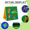 Topwon Felt Board, Folding Flannel Playboard Preschool Toddler Stories Boards, Animal Story Learning Double-Side Stand Flannel Board (Including Animal Felt) view 3