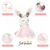 JUSTQUNSEEN Ballerina Doll Easter Stuffed Animal Bunny Plush Animal Doll, Plush Rabbit Toy Bunnys Stuffed Animals for Girls Easter Animals on Party Birthday Christmas view 2