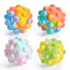 Peboms Pop It Stress Ball,Easter Basket Stuffers 3D Food-Grade Silicone,Anti-Anxiety Squeeze Sensory Toy for Kids Adults Over 3 Years (4 Pack) view 1