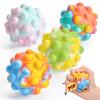 Peboms Pop It Stress Ball,Easter Basket Stuffers 3D Food-Grade Silicone,Anti-Anxiety Squeeze Sensory Toy for Kids Adults Over 3 Years (4 Pack) view 2