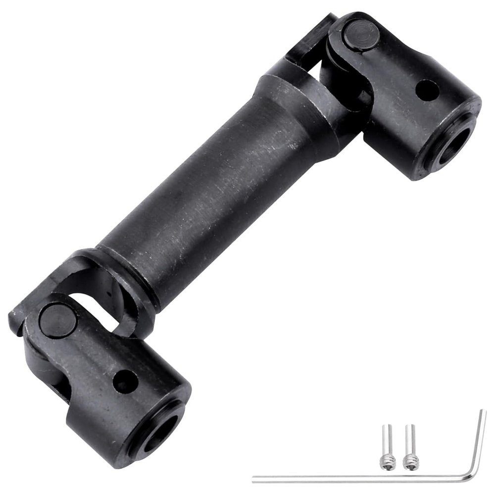 FriHobby Splined Steel Universal Drive Shaft Driveshafts CVD Axle Shaft 1/10 Scale RC Crawler Car Upgrades Replacement for Traxxas Axial Tamiya RC4WD Redcat Racing (75-102mm Length)