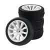 HIRCQOO 10-Spoke RC 12mm Hex Hub Wheel Rims & Rubber Tires Compatible with HSP Tamiya HPI Kyosho 1/10 On-Road Touring Car,WLtoys 1/14 144001 Traxxas 1/16 Slash RC 1/18 A959B Buggy (White) view 2