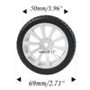 HIRCQOO 10-Spoke RC 12mm Hex Hub Wheel Rims & Rubber Tires Compatible with HSP Tamiya HPI Kyosho 1/10 On-Road Touring Car,WLtoys 1/14 144001 Traxxas 1/16 Slash RC 1/18 A959B Buggy (White) view 4