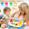 HQXBNBY Baby Toys 6-12 Months, Musical Learning Table Toys for 1 2 3 Year Old Boys Girls Early Education Activity Center Toys for 7 8 9 10 18 Months Kids Toddler Valentines'Day Birthday Gifts view 2