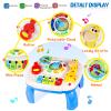 HQXBNBY Baby Toys 6-12 Months, Musical Learning Table Toys for 1 2 3 Year Old Boys Girls Early Education Activity Center Toys for 7 8 9 10 18 Months Kids Toddler Valentines'Day Birthday Gifts view 4