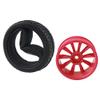 HIRCQOO 10-Spoke RC 12mm Hex Hub Wheel Rims & Rubber Tires Compatible with HSP Tamiya HPI Kyosho 1/10 On-Road Touring Car,WLtoys 1/14 144001 Traxxas 1/16 Slash RC 1/18 A959B Buggy (Red) view 3