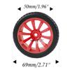 HIRCQOO 10-Spoke RC 12mm Hex Hub Wheel Rims & Rubber Tires Compatible with HSP Tamiya HPI Kyosho 1/10 On-Road Touring Car,WLtoys 1/14 144001 Traxxas 1/16 Slash RC 1/18 A959B Buggy (Red) view 4