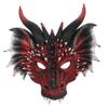 Himine Cosplay Mask Dragon's Head Mask for Festival Party Halloween (Red+Black) view 1