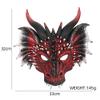 Himine Cosplay Mask Dragon's Head Mask for Festival Party Halloween (Red+Black) view 4