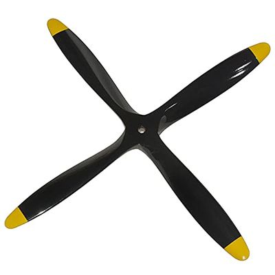 4 bladed 13x6 Wood Propeller Engine Power Black for Nitr Glow Gas Engine RC Model Airplane Warbird
