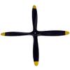 4 bladed 13x6 Wood Propeller Engine Power Black for Nitr Glow Gas Engine RC Model Airplane Warbird view 3