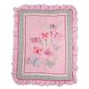 4 PCs Cotton Embroidery 3 D Butterfly Nursery Crib Bedding Set Baby Girl Pink Flower Butterfly Cot Bedding Set 1 Quilt 1 Fitted Sheet 1 Changing Pad Cover Sheet 1 Diaper Organizer view 2