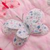 4 PCs Cotton Embroidery 3 D Butterfly Nursery Crib Bedding Set Baby Girl Pink Flower Butterfly Cot Bedding Set 1 Quilt 1 Fitted Sheet 1 Changing Pad Cover Sheet 1 Diaper Organizer view 4