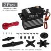 2Pack 25KG Digital Servo Motor High Torque RC Servo Full Metal Gear Waterproof with 25T Servo Arm for RC Car Crawler Robot Control Angle 180 view 2