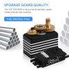2Pack 25KG Digital Servo Motor High Torque RC Servo Full Metal Gear Waterproof with 25T Servo Arm for RC Car Crawler Robot Control Angle 180 view 3