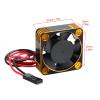AllinRC 30mm RC Car Motor Cooling Fan Heatsink 28000RPM Brushless ESC Cooling Fan for RC Car Truck Buggy 1/8 1/10 540 550 Motors (Black-Gold) view 2