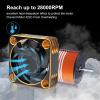 AllinRC 30mm RC Car Motor Cooling Fan Heatsink 28000RPM Brushless ESC Cooling Fan for RC Car Truck Buggy 1/8 1/10 540 550 Motors (Black-Gold) view 3