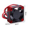 GoHobby 30x30x10mm RC Motor/ESC Cooling Fan Aluminum Case for RC Car (Red & Black) view 2