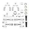 SUNGOOYUE RC Car Metal Accessories Set, RC Upper Lower Suspension Arm + Steering Cup + Hex Adapter Hex Adapter WPL D12 RC Car(Silver) view 1