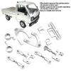 SUNGOOYUE RC Car Metal Accessories Set, RC Upper Lower Suspension Arm + Steering Cup + Hex Adapter Hex Adapter WPL D12 RC Car(Silver) view 2
