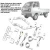 SUNGOOYUE RC Car Metal Accessories Set, RC Upper Lower Suspension Arm + Steering Cup + Hex Adapter Hex Adapter WPL D12 RC Car(Silver) view 3