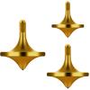 CHEETOP Stainless Steel Spinning Top, Premium Exquisite Perfect Balance Well Made Metal Desk EDC Little Fidget Toy, Spin Long Time Over 6 Minutes, Great Value (Bronze, 3PCS Large + Medium + Small) view 1
