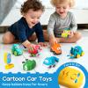 ALASOU 8 PCS Baby Cranes Car Toys for 1 Year Old Boy with Playmat/Storage Bag|1st Birthday Gift for Toddler Toys 1-2|Baby Toys 1 Year Old Boy Gifts for Infant 12 18 Months view 3
