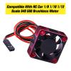 Hobbyfire 30mm RC Motor Cooling Fan Heatsink ESC Cooling Fan High Speed Brushless for RC Car 1/8 1/10 1/12 Scale 540 550 Brushless Motor (Black & Red) view 2