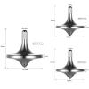 CHEETOP Stainless Steel Spinning Top, Premium Exquisite Perfect Balance Well Made Metal Desk EDC Little Fidget Toy, Spin Long Time Over 6 Minutes, Great Value (Silver, 3PCS Large + Medium + Small) view 2