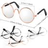 3 Pairs Doll Glasses Metal Wire Rim Clear Lens Eyewear Fabric Doll Dress Up Eyeglasses Mini Dolls Costume Accessories for 8 Inch Doll and Other Item Plush(3.74 Inch, Fits for 18 Inch Doll and Dog) view 2