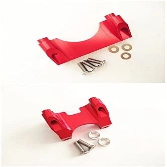 for 1/10 EREVO 2018 New E-REVO 2.0 VXL Summit Player Pro 4x4 5317 Aluminum Front + Rear Shock Tower Damper Mount - 2pcs Set Red
