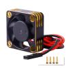 CrazyHobby 30mm RC Cooling Fan Kit Heatsink for 540 550 Brushed Brushless Motor ESC Aluminum Case (Black&Gold) view 1