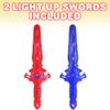 ArtCreativity Light Up Toy Swords with Sounds, LED Toy Set with Removable Covers, Plastic Swords, Warrior Halloween Costume Accessories, Light Up Halloween Toys, for Kids view 2