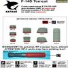 Katran 4818-1/48 F-14D Tomcat Exhaust Nozzles engine F-110-GE-400 (opened) AMK view 4