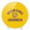 Acrylic Western Illinois Leatherneck Cake Topper Party Decoration for Wedding Anniversary Birthday Graduation view 3